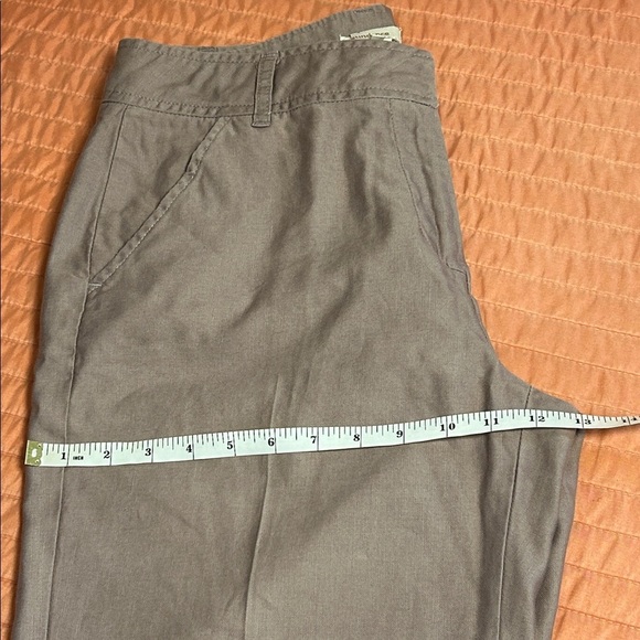 Sundance Wide Leg Cuffed Linen Blend Trouser Dress Pants Blush Purple Sz 10 - Picture 11 of 15